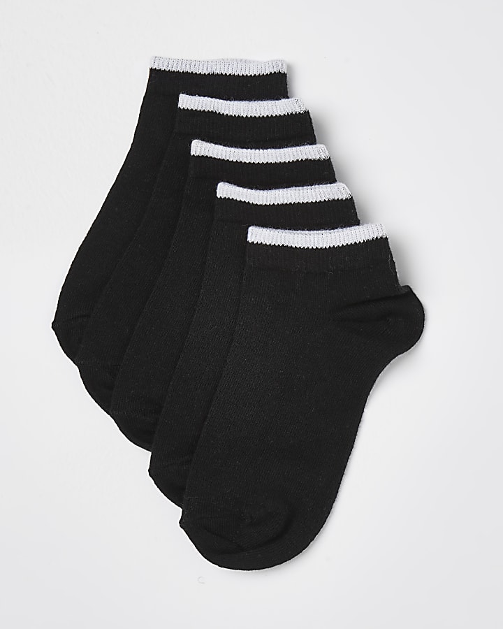 Boys black Prolific socks 5 pack