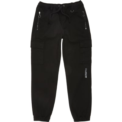 boys black joggers