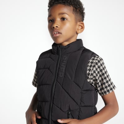 Boys black puffer gilet
