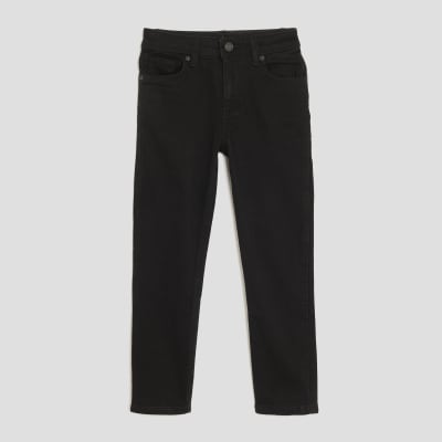 Boys black relaxed skinny jeans