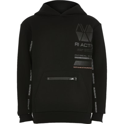 river island black hoodie