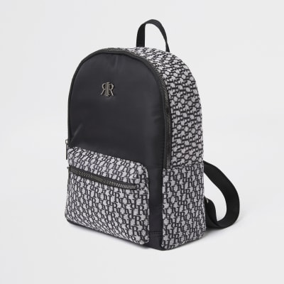 girls black ri monogram backpack
