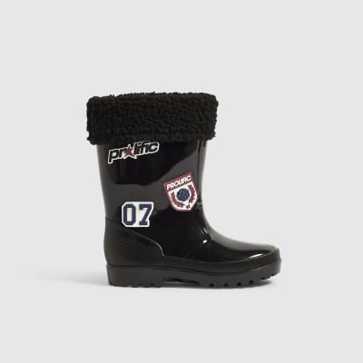 Boys Black RI Prolific Badge Wellies
