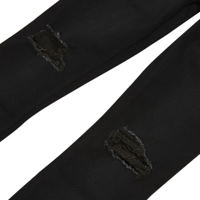 black ripped skinny jean