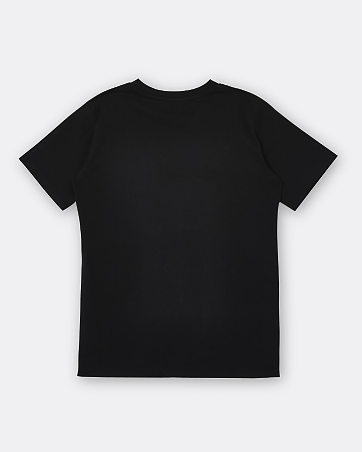 Boys black River t-shirt