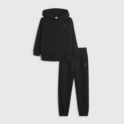 Boys Black RR Hoodie And Joggers Set