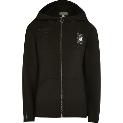 boys black zip up hoodie