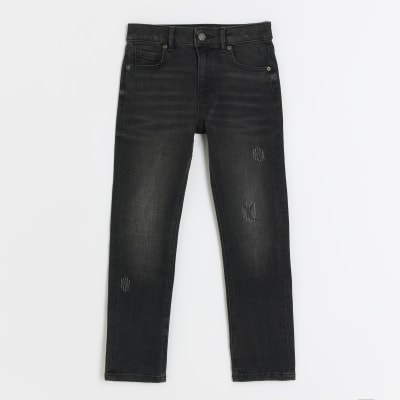 Tough SKINNY JEANS FOR CHILDREN  BLACK JEANS WITH HOLES - Minis