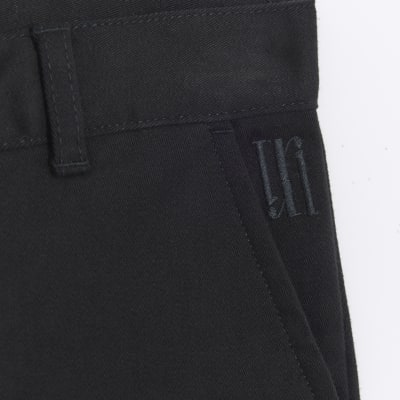 Boys black smart chino trousers River Island