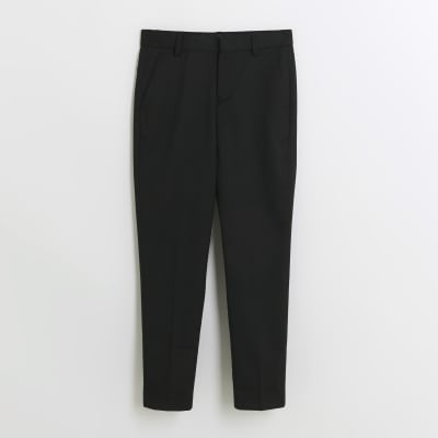 Boys black smart trousers River Island