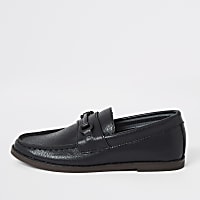 Boys black snaffle loafers