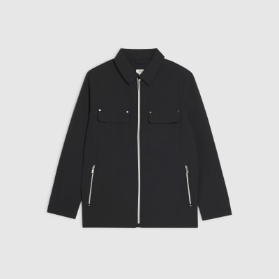 Boys Black Tech Shacket