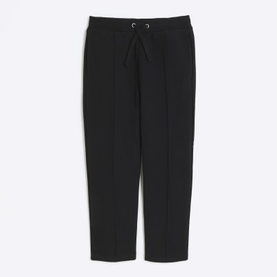 Boys black textured joggers River Island