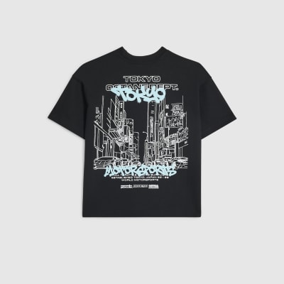 Boys Black Tokyo Graffiti T-Shirt