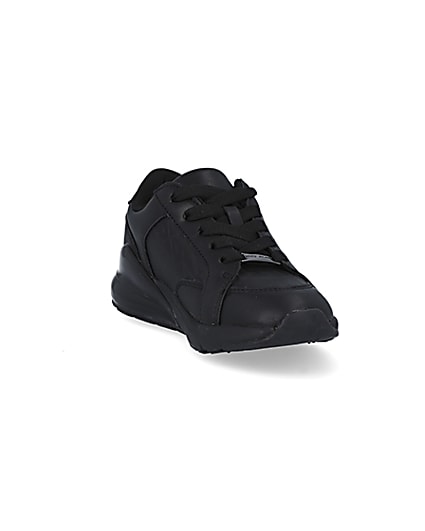 360 degree animation of product Boys black trainers frame-19