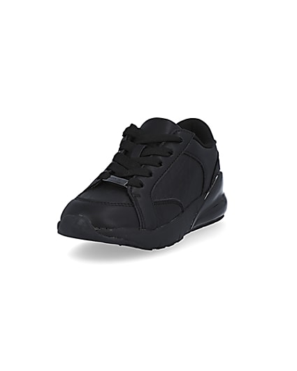 360 degree animation of product Boys black trainers frame-23
