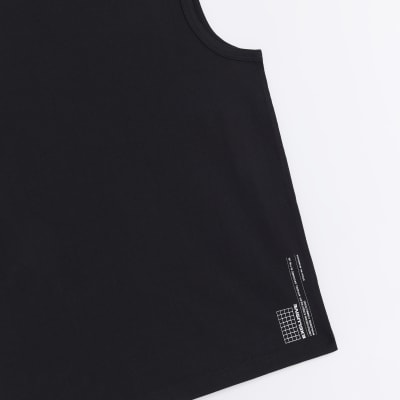 Boys Black Vest Top River Island