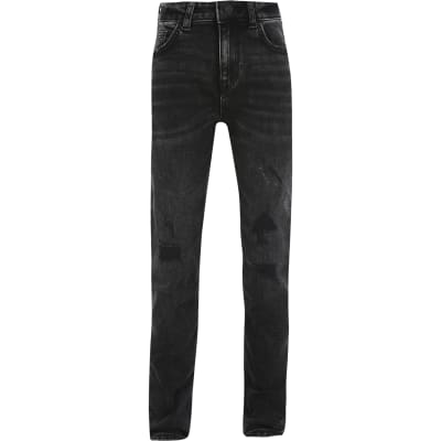 boys black slim jeans