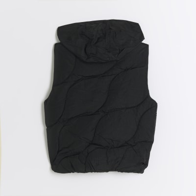 River Island Baby Gilet Boys Black Wave Padded Gilet River Island