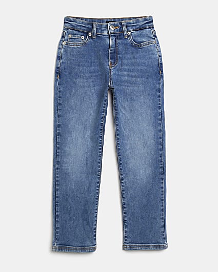 Boys Blue Denim Straight Jeans
