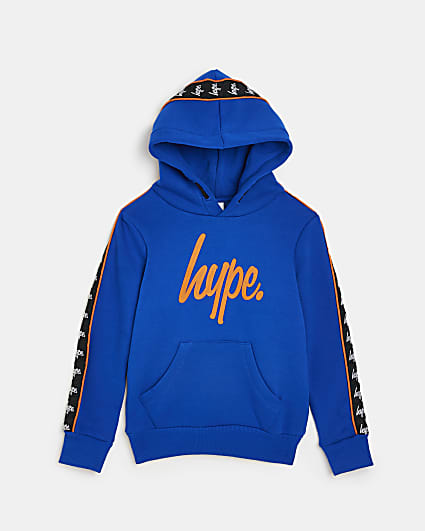Boys blue HYPE logo hoodie