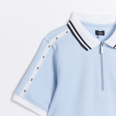 boys blue Maison Riviera polo shirt