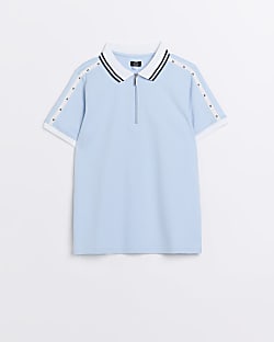 boys blue Maison Riviera polo shirt