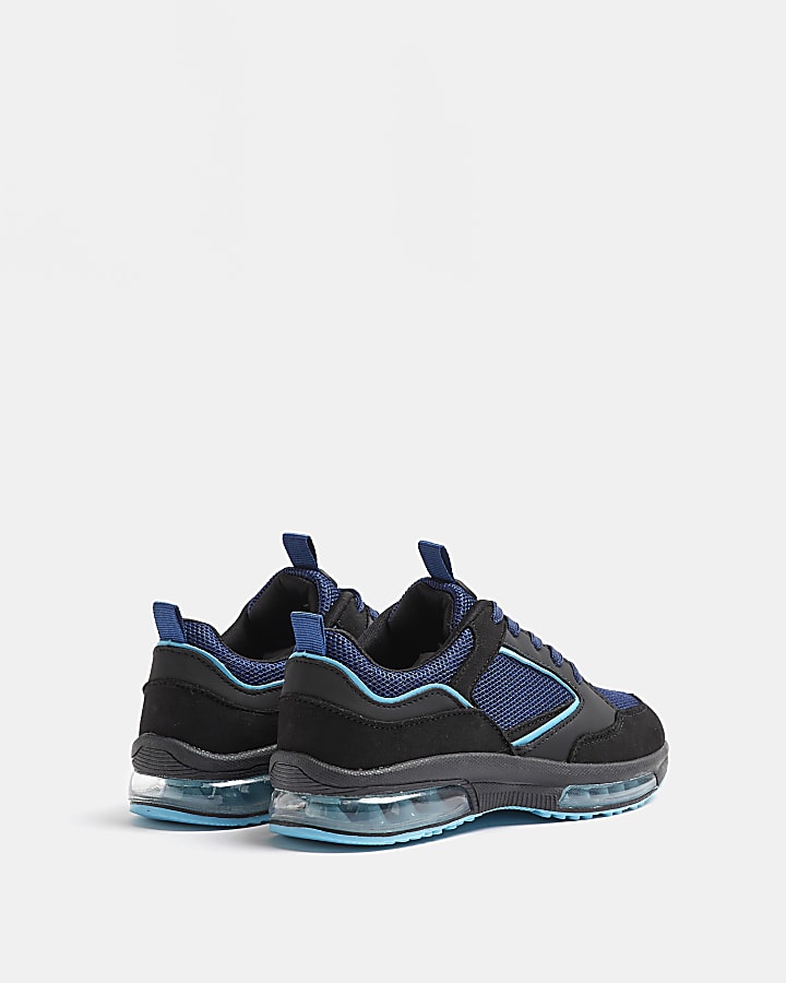 Boys Blue Mesh Bubble sole Runner trainers