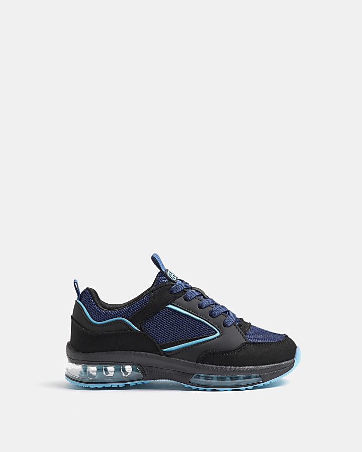 Boys Blue Mesh Bubble sole Runner trainers