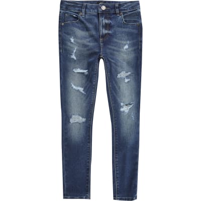 Boys Blue Ollie Skinny Jeans River Island