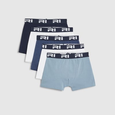 Boys Blue Pack Of 5 Boxers