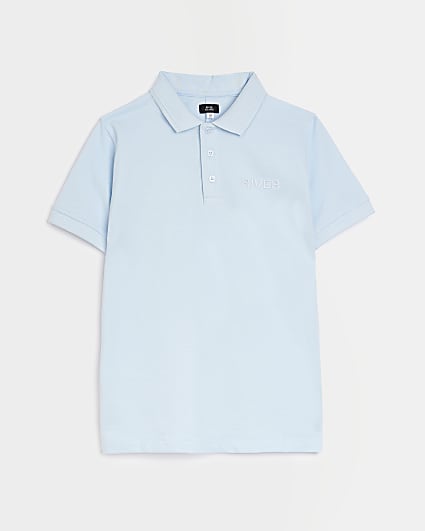 Boys Blue Pique short sleeve Polo shirt