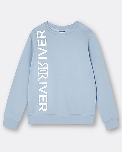 Boys blue River branded sweatshirt