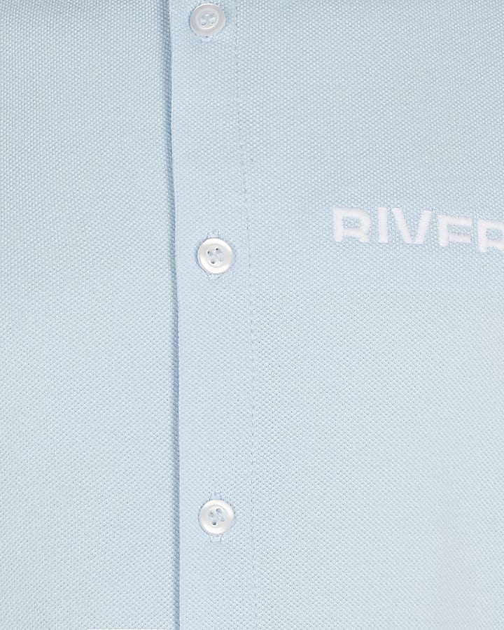 Boys blue River short sleeve shirts 2 pack