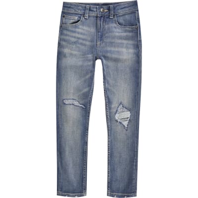 Boys blue Sid skinny fit jeans | River Island