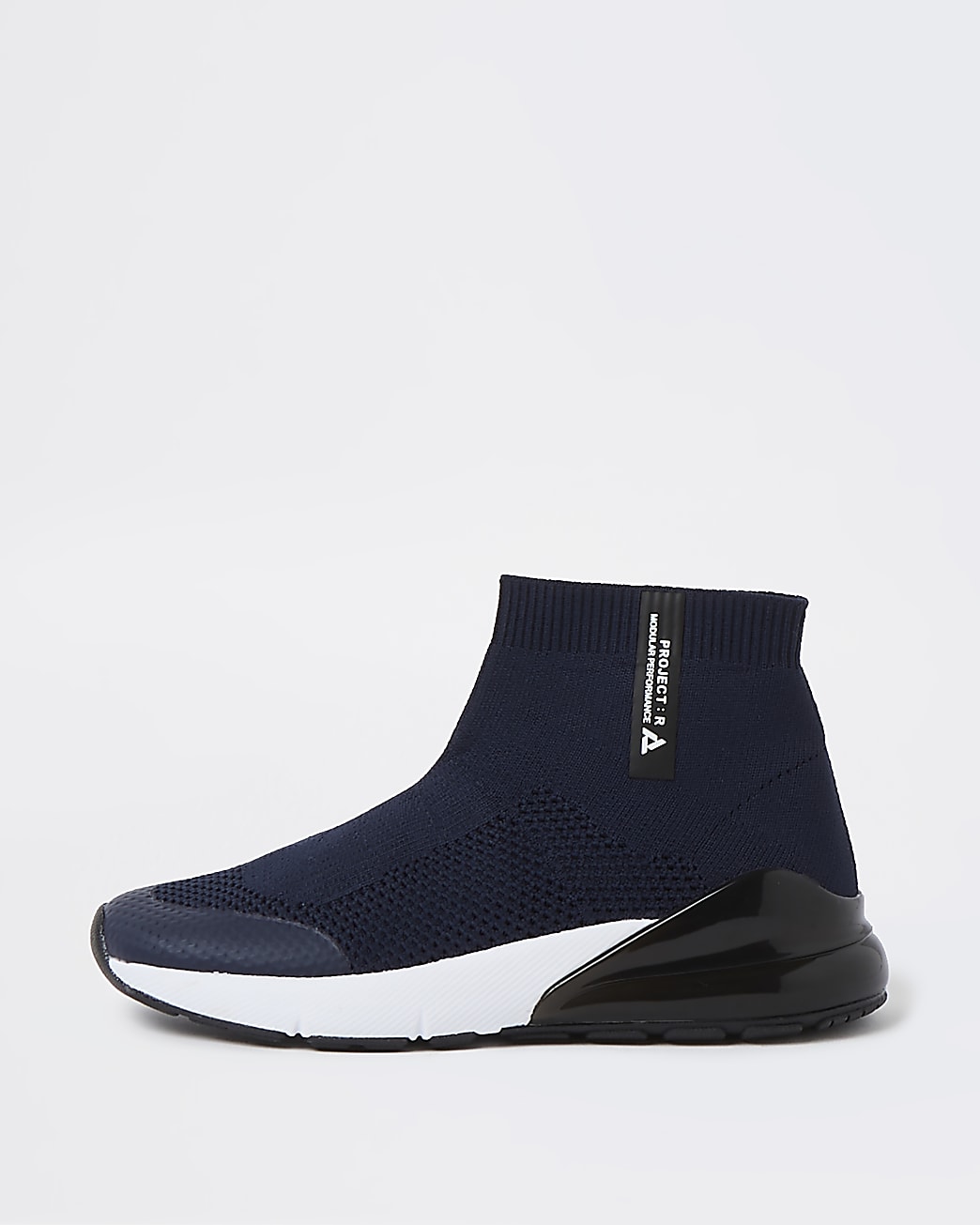 Boys blue sock high top trainers