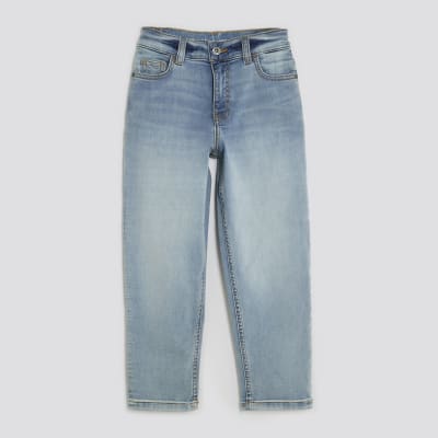 Boys Blue Stretch Tapered Jeans