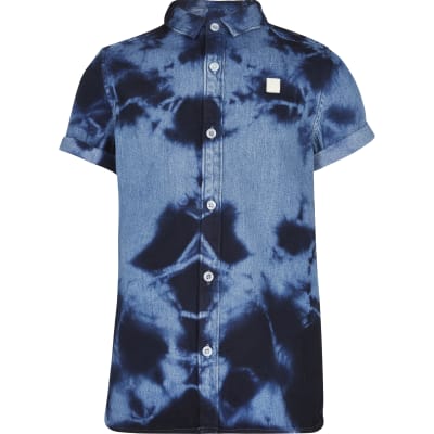 dark blue tie dye shirts