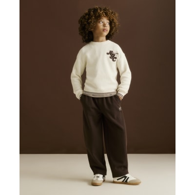 Boys Brown Barrel Leg Joggers