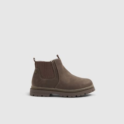 Boys Brown Borg Lined Chelsea Boots