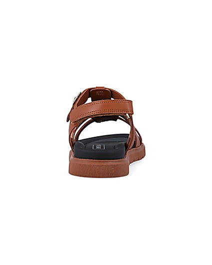 360 degree animation of product Boys brown caged sandals frame-9