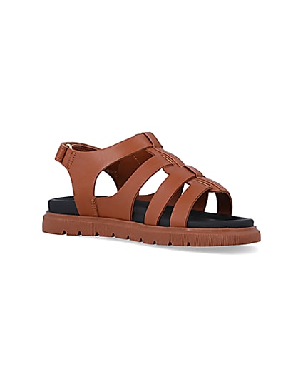 360 degree animation of product Boys brown caged sandals frame-17