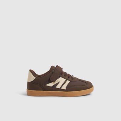 Boys Brown Faux Suede Trainers