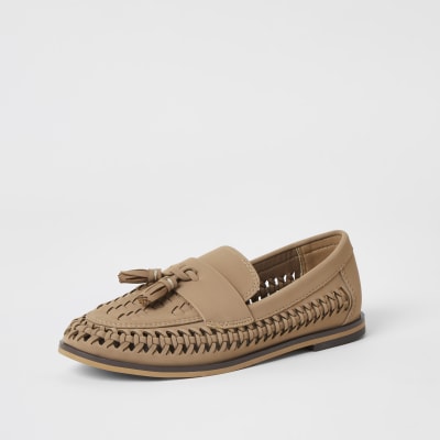 woven tassel loafers