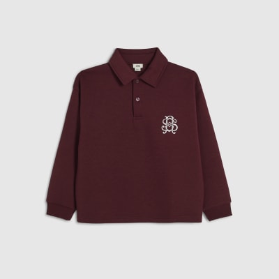 Boys Burgundy RI Rugby Sweatshirt