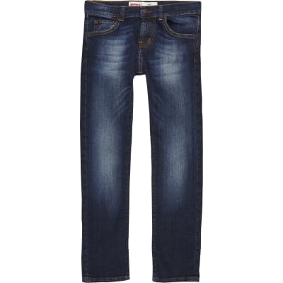 Boys Dark Blue Levis Skinny Fit Jeans River Island 6080