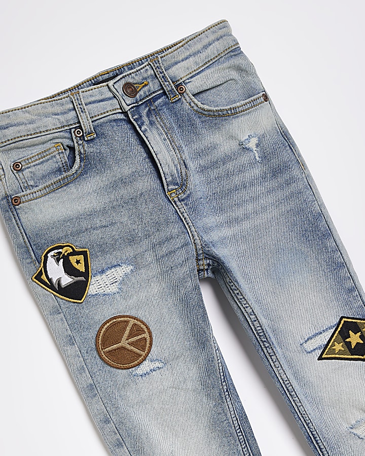 Boys Denim Badge design skinny Jeans