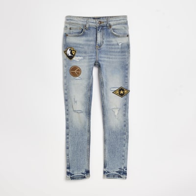 Boys Denim Khaki Tint Skinny Jeans