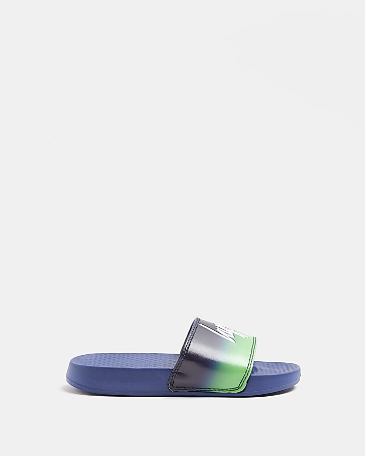 Boys green HYPE ombre sliders