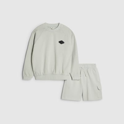 Boys Green MCMXII Sweatshirt Set